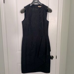 Michael Kors black shift dress with peplum.